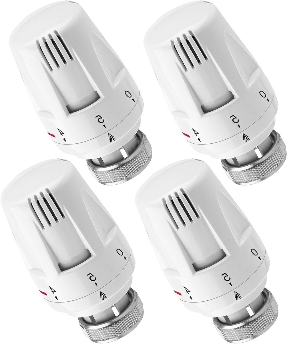 Thermostaatkop M30 x 1,5 - 4 Stuks Radiatorthermostaat Voor Temperatuurregeling