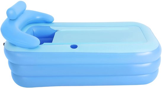 LUMÉ STORE Opblaasbare Badkuip - Ligbad - Luxe Bad - Bubbelbad - Zitbad - PVC - 160x84x64cm - Volwassenen & Kinderen - Blauw
