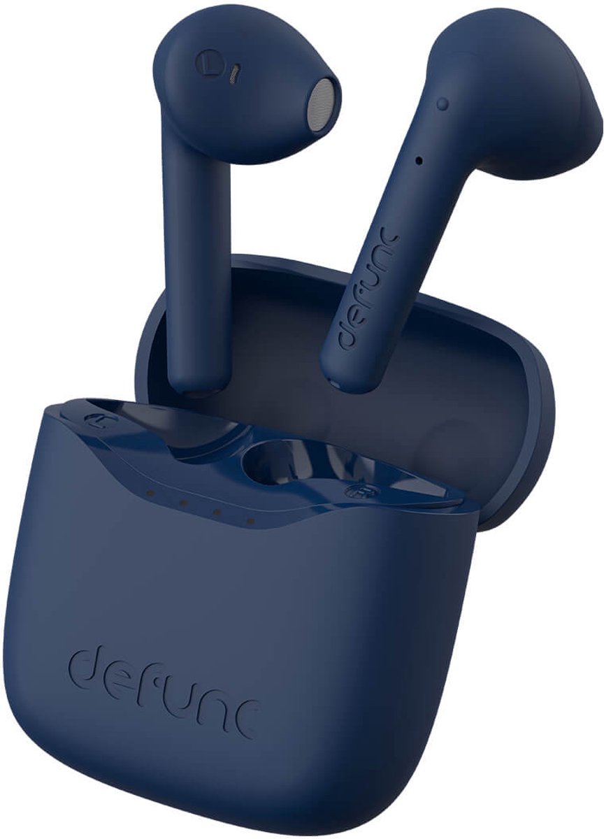 Defunc True Lite II Draadloze Oordopjes – Blauw – Bluetooth Earbuds – Comfort Fit – AI App Ondersteuning