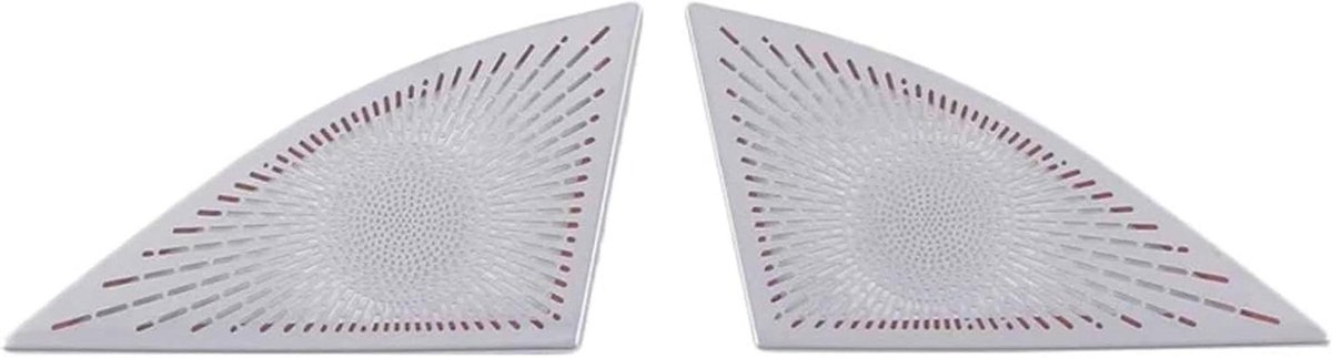 Luidspreker Afdekking - Speaker Trim - Auto Interieur - Op Maat Gemaakt - Set van 1 - Zilverkleurig