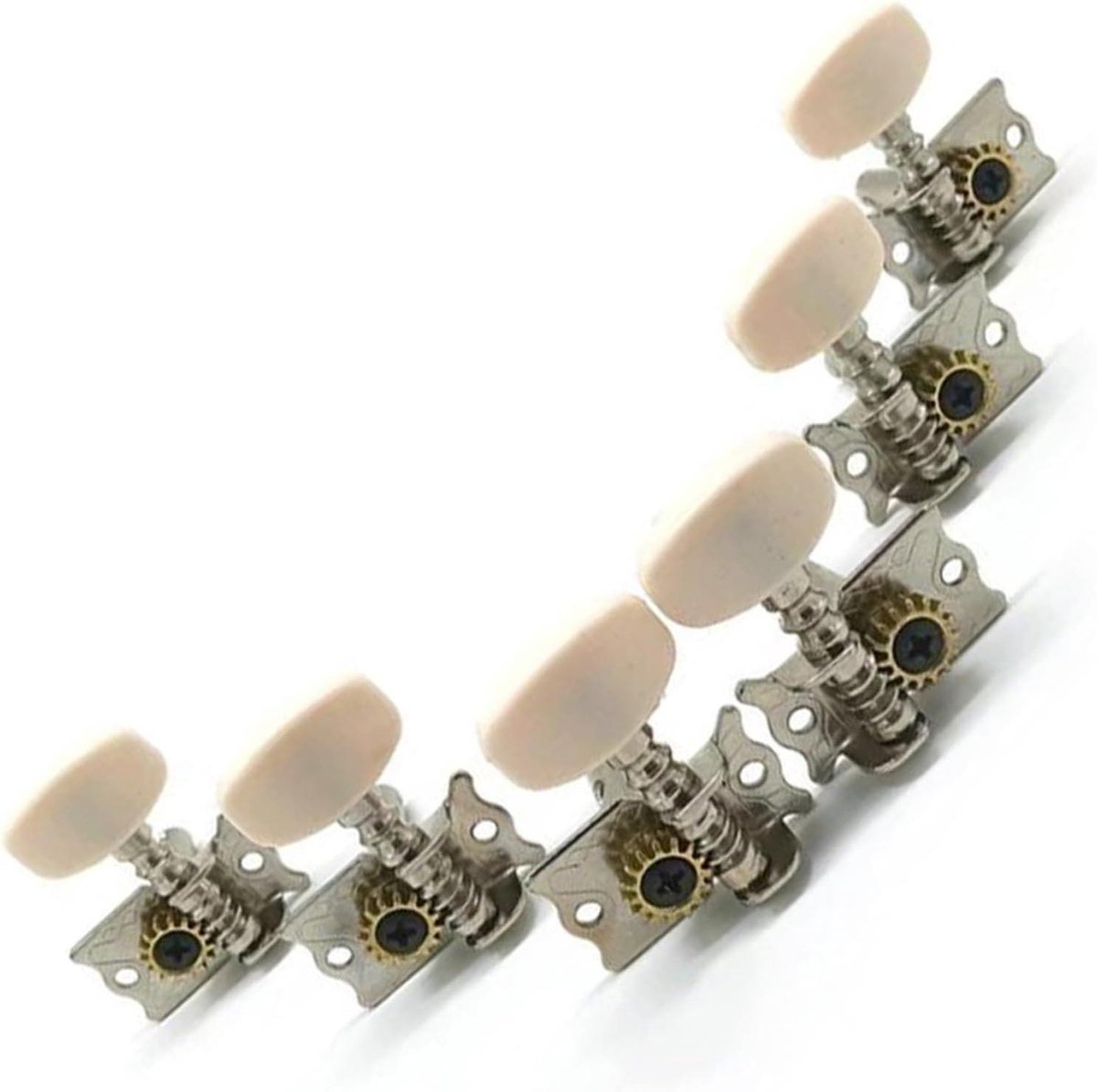 Gitaar Stemknoppen - Tuner Hoofd - Gitaar Stemmen - Luchtdicht Ontwerp - 3L 3R Set - Zilverkleur