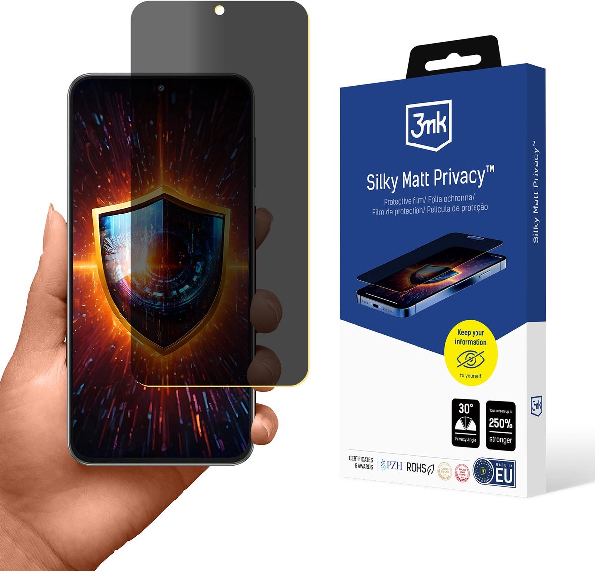 3Mk Gehard Glazen Beschermfolie Voor Samsung Galaxy M56, Zijdematte Privacyfolie