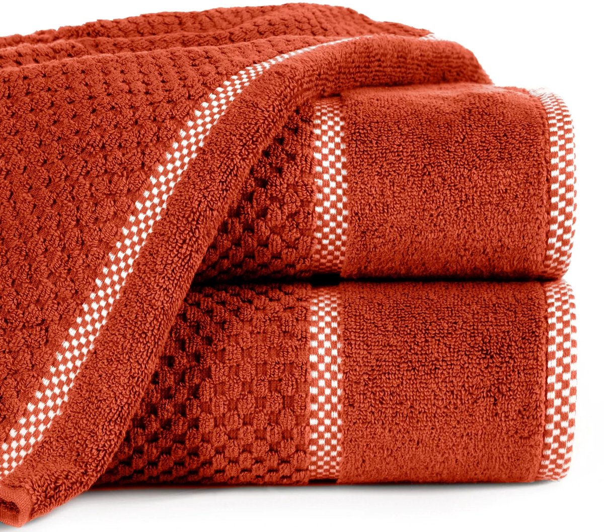 Luxe Katoenen Badhanddoek Caleb 50x90cm - 540g/m² - Baksteen Oranje