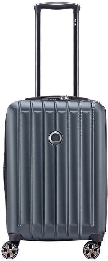 Delsey Longitude Handbagage Spinner 55 cm - Uitbreidbaar 29/37 liter - 55x35x20/25 cm - antraciet