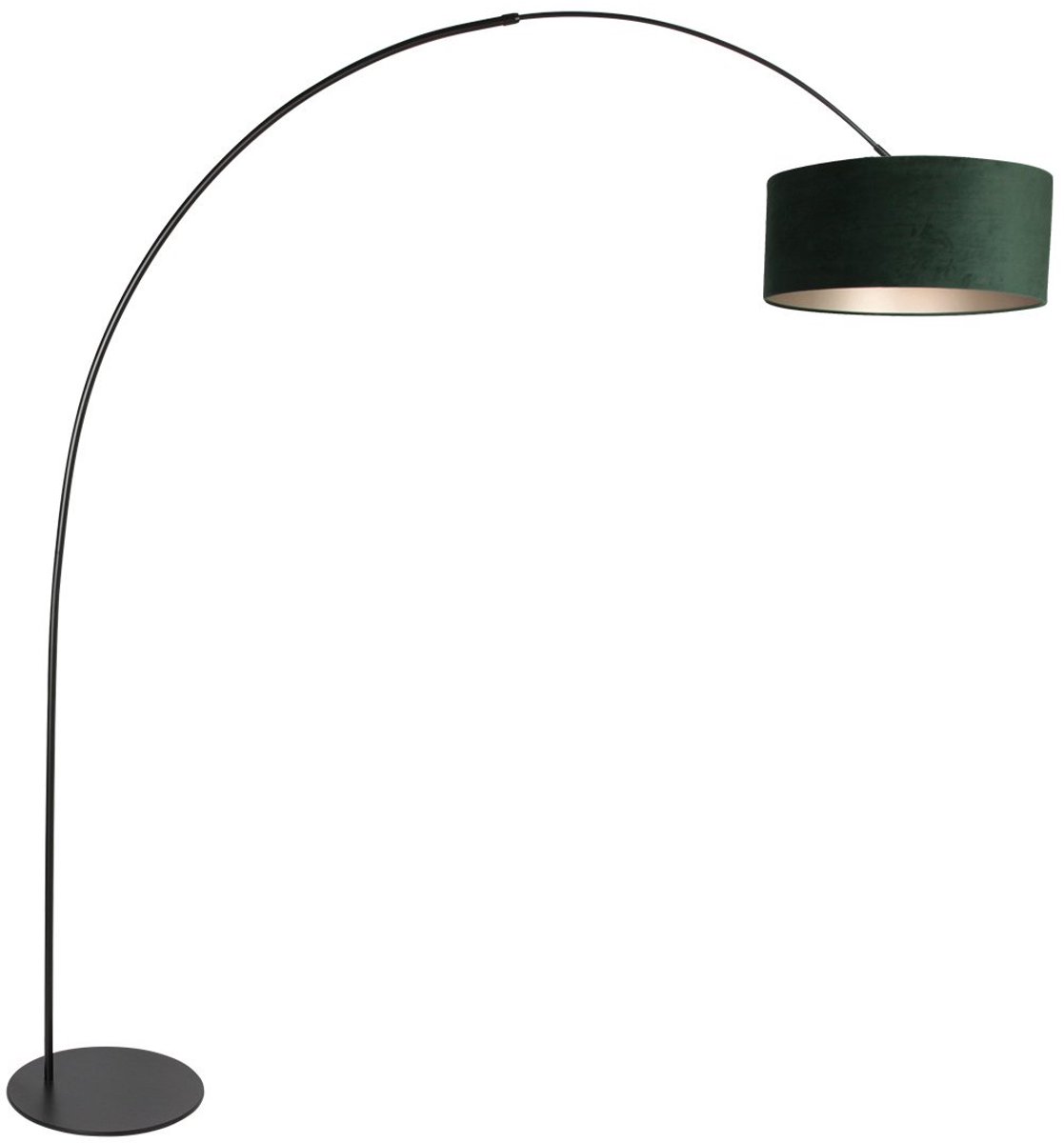 Anne Lighting - vloerlamp - Curve - groen zwart - metaal - booglamp - E27 - 4269ZW