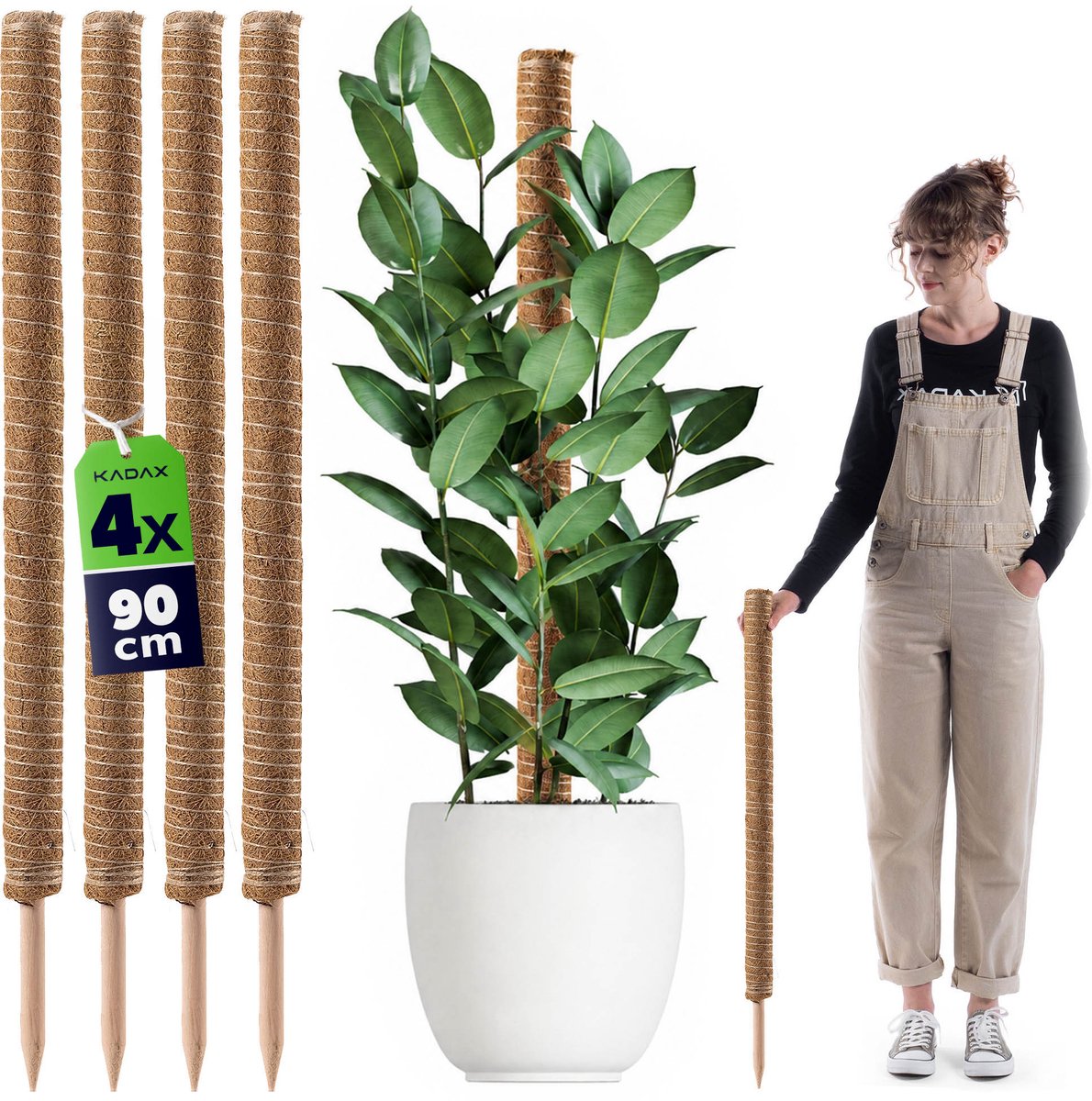 Cande kokosplantenstok 90 cm potsteun 4 st.