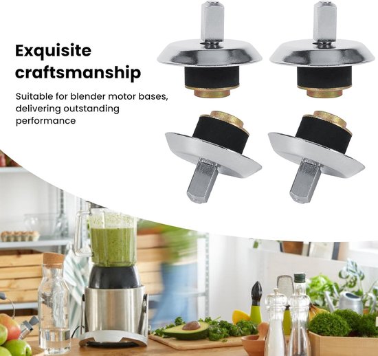 Blender Koppeling Set - Vervangende Onderdelen - Apparaat Reparatie - Stalen Constructie - 4 Stuks - Zilver — afbeelding 4