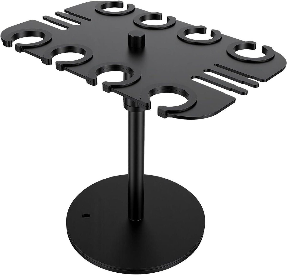 Microfoonhouder Lade - Opbergrek Podium - Apparatuur Organiseren - 8 Slots Capaciteit - Ca. 28.8 cm - Zwart