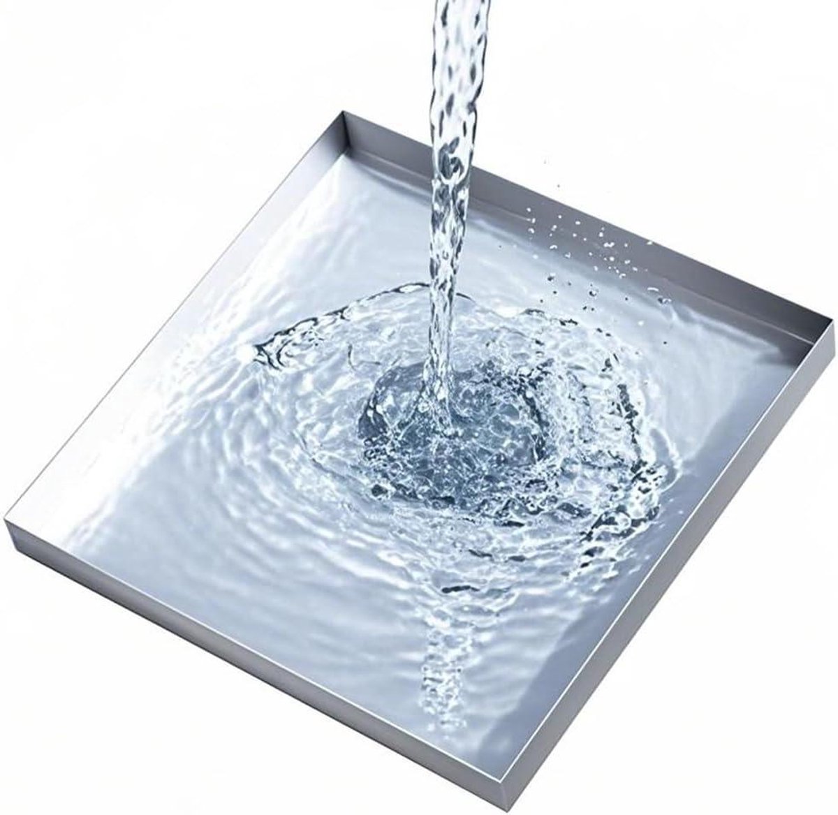 Opvangbak Wasmachine - Lekbak Apparaten - Water Opvang - Roestvrij Staal - 50x70cm - Zilverkleurig