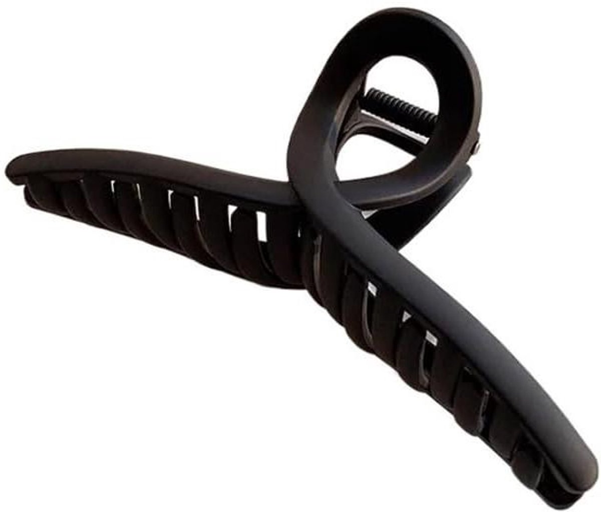 Grote Haar Clip - Haar Accessoire - Dagelijkse Stijl - Matte Afwerking - 50 g - Zwart