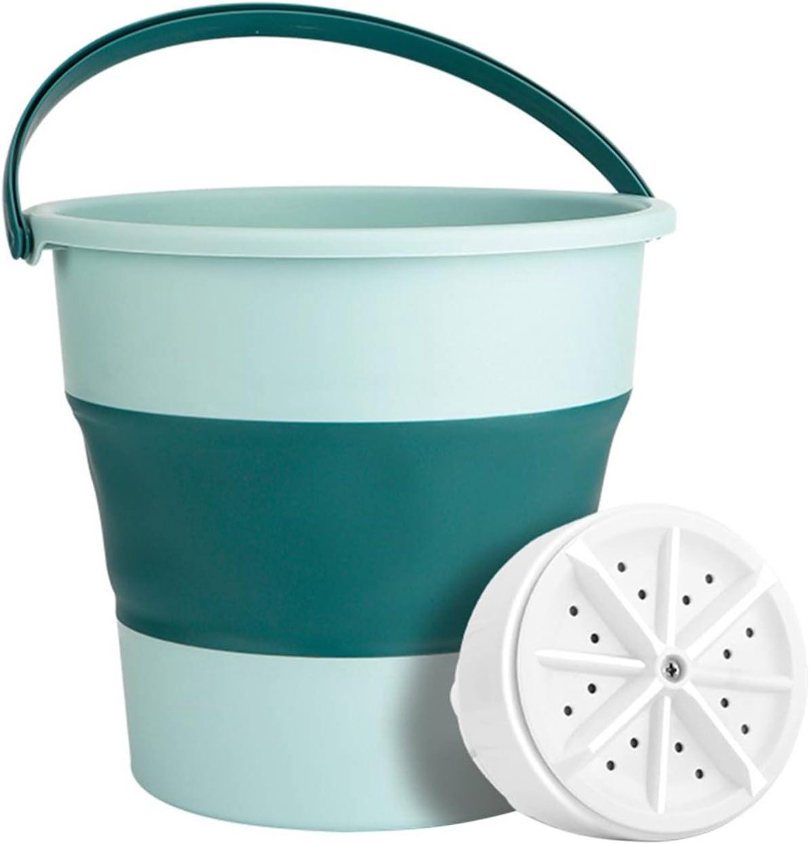 Mini Wasmachine Opvouwbare Kuip Persoonlijk Wassen Ultrasone Turbine 1 Kilogram Capaciteit Wit