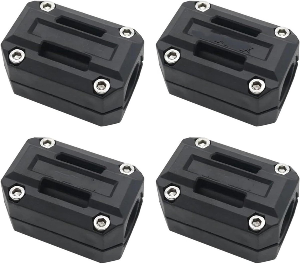 Motor Beschermers - Valbeugel Blokken - Motor Beschermen - Universele Pasvorm - 22/25mm - Zwart