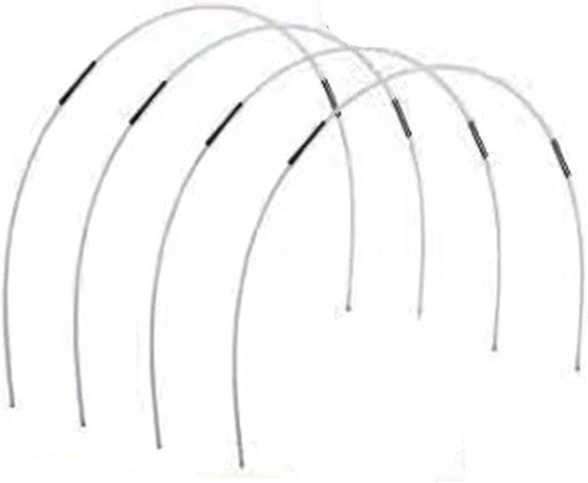 Tuin kas hoepels - Ondersteuning hoepels frame - Planten beschermen - Roestvrije glasvezel - 40 stuks - Wit