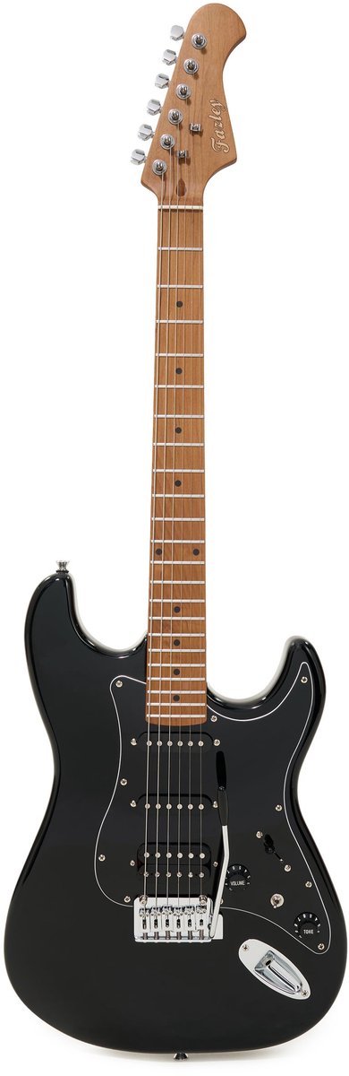 Elektrische gitaar - Met gratis lessen - incl. gigbag - Zwart Fazley Dawn