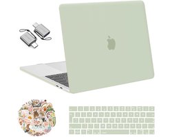 MOSISO Compatible with MacBook Pro 13 Inch Case M2 2024, 2023-2016 M1 Chip A2338 A2251 A2289 A2159 A1989 A1708 A1706, Plastic Hard Shell and Keyboard Cover and Laptop Stickers and Type C Adapter,