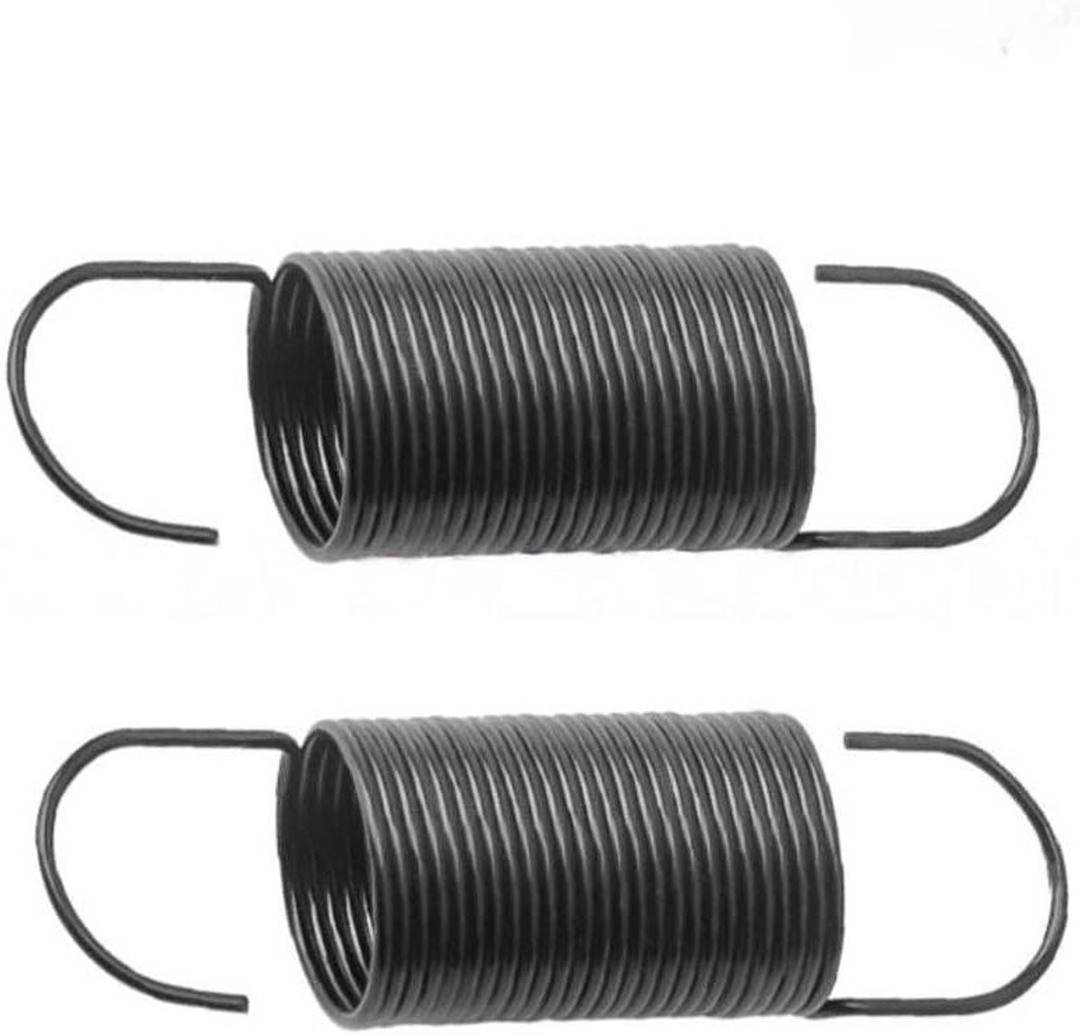 Spanveer - Vervangingsveer - Grasmaaier Reparatie - Robuust Metaal - 2 Stuks - Zwart