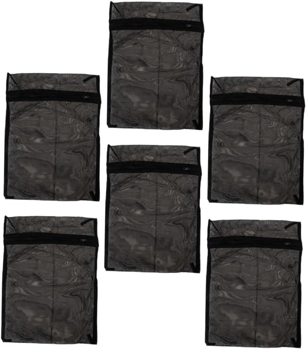 Mesh Waszakken - Wasnetten Kledingbeschermers - Kleding Beschermen - Fijne Rits - 50x40CM - Zwart