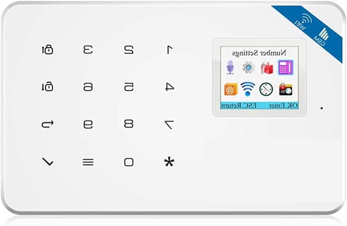 Smart Alarm Systeem - Beveiligingssysteem Huis - Huis Beveiligen - APP Controle - 159x100x8mm - Wit