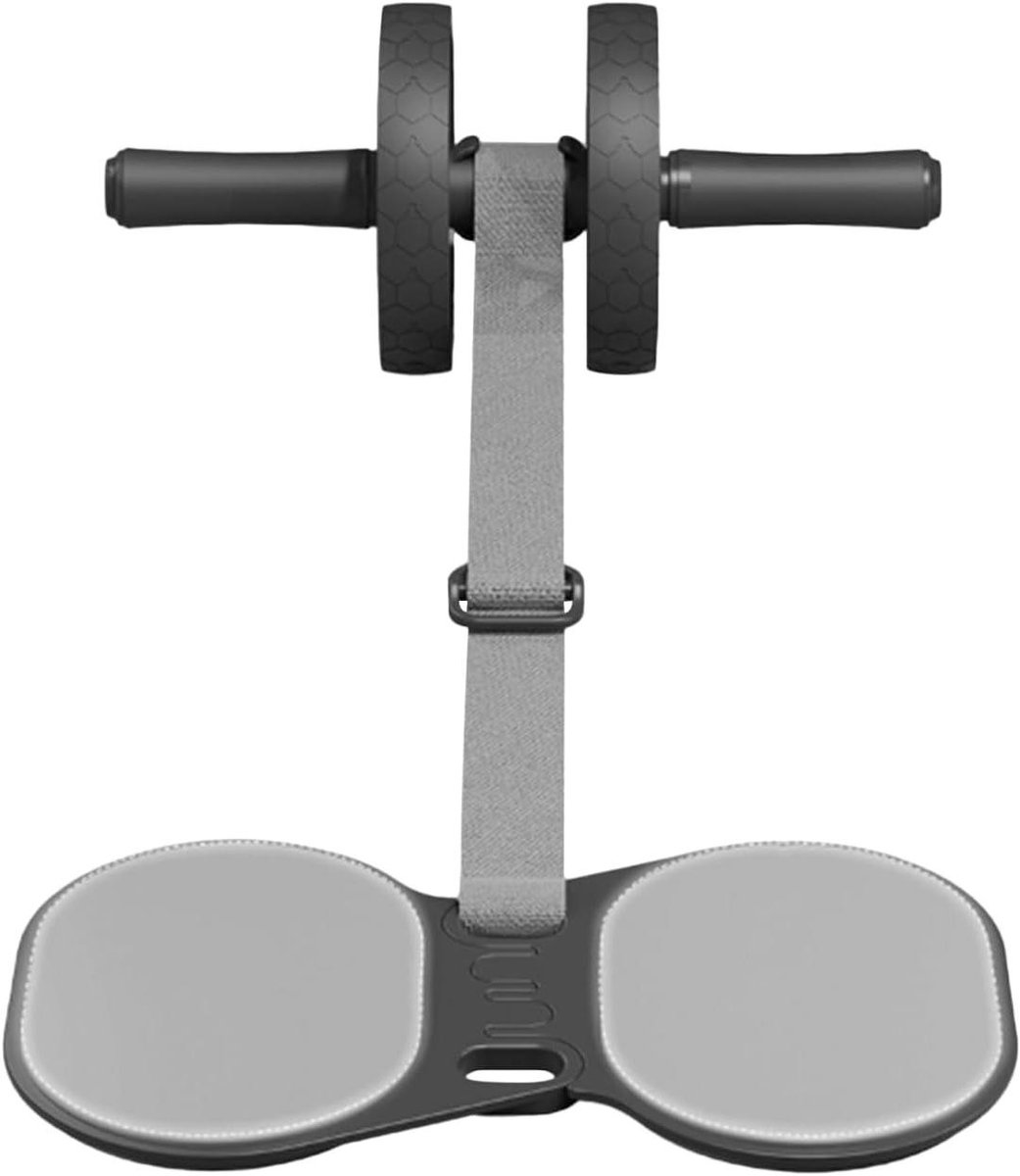 Buikspierroller - Buikwiel Trainingswiel - Kernspieren Trainen - Antislip Ontwerp - 36 cm Breed - Zilver