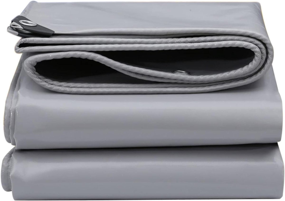 Zeil - Grondzeil Tarpaulin - Buitenbescherming - Dubbelzijdig waterdicht - 1x4m - Grijs