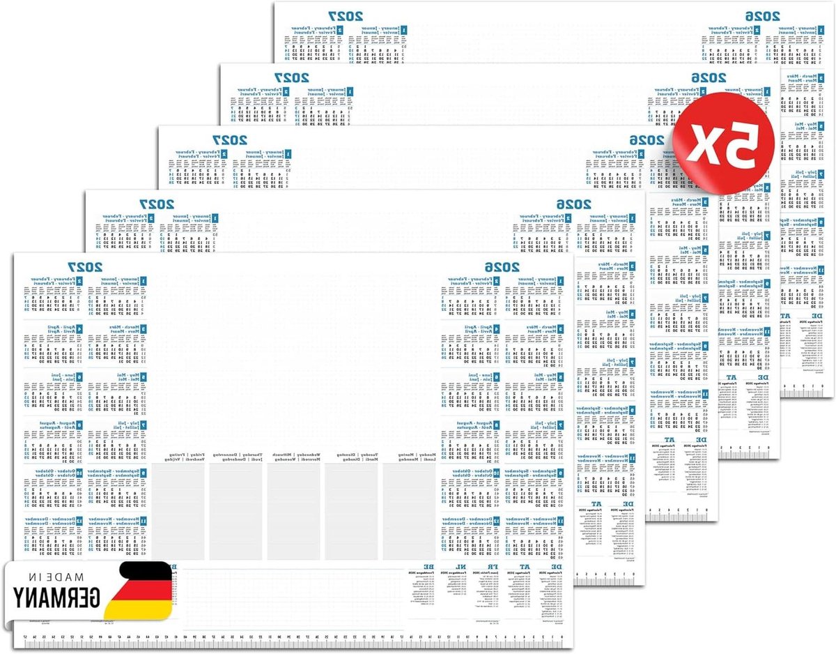 Bureauonderlegger Kalender - Planning Hulpmiddel - Jaar Overzicht - Geïntegreerde Kalender - DIN A2 Formaat - Niet gespecificeerd