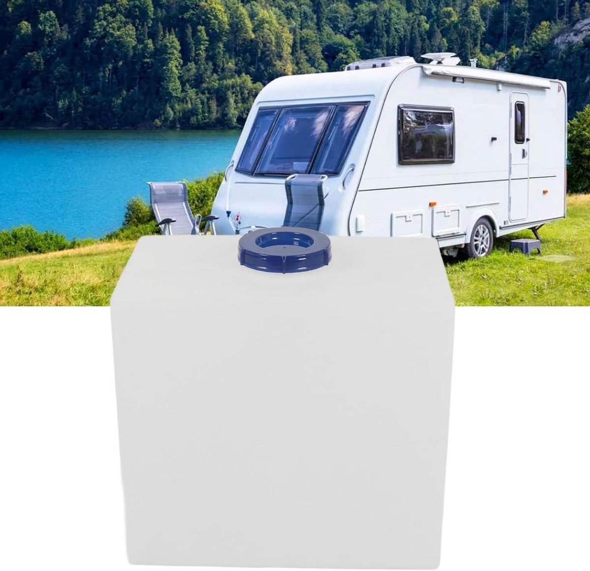 Watertank - Zoetwatertank - Wateropslag buiten - Naadloze constructie - 40 liter - Grijs