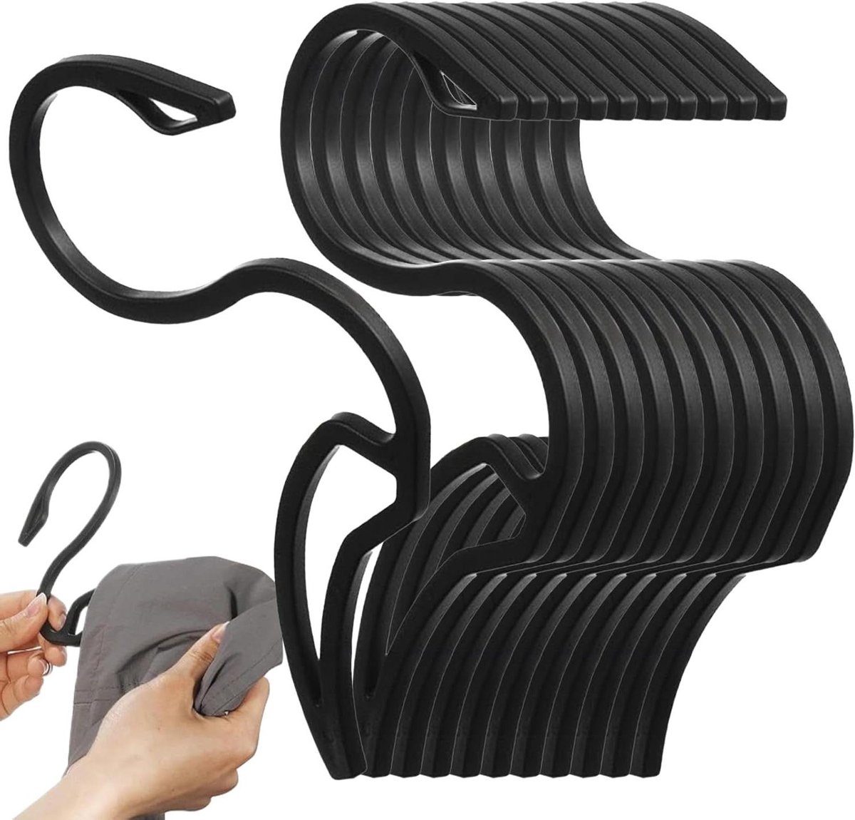 Hoodie Hangers - Kast Organizer - Ruimte Besparen - S-Vorm Ontwerp - 10 Stuks - Enkel Kenmerk