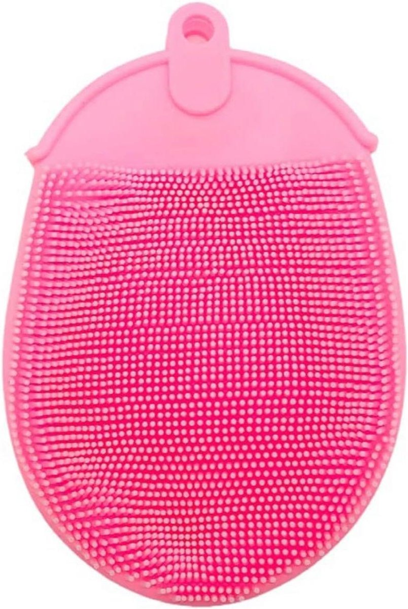 Doucheborstel - Badborstel - Huidverzorging - Dubbelzijdige massagekop - 1 stuk - Roze