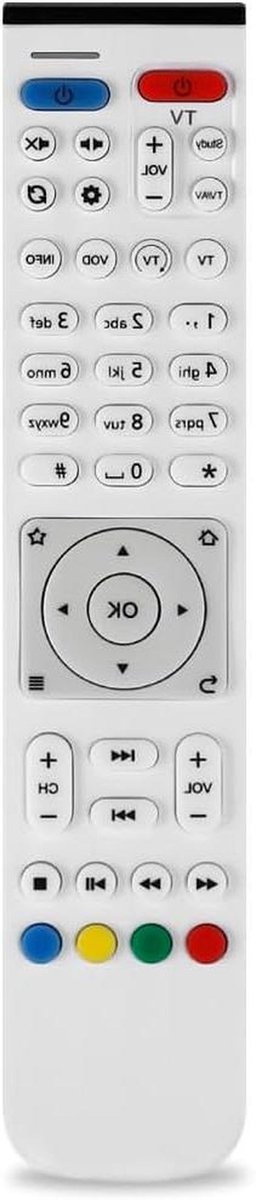 Afstandsbediening - Set Top Box Controller - TV Kijken - Directe Werking - 8 Meter Bereik - Wit
