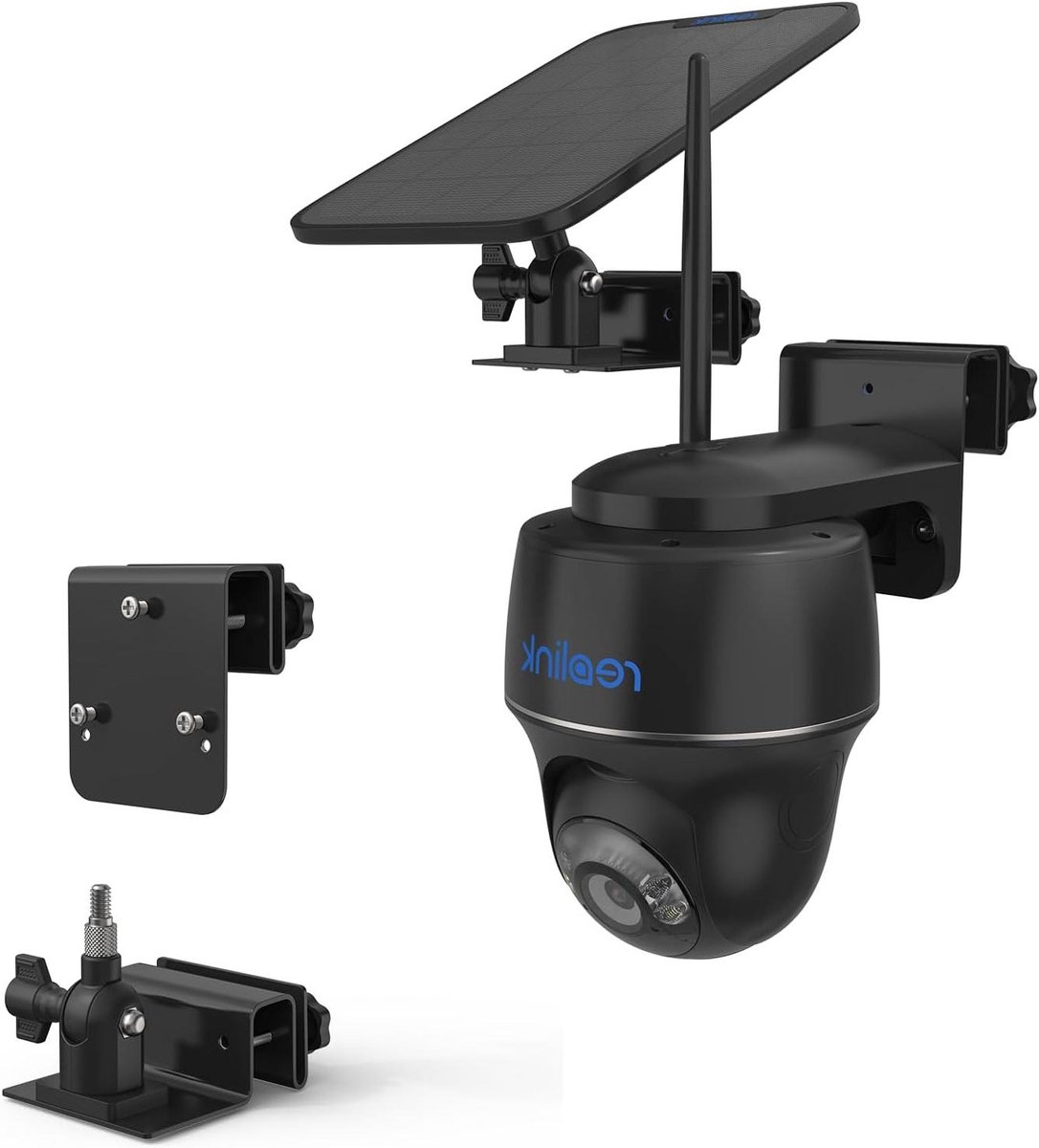 Camera Gutter Houder - Bevestiging Solar Paneel - Beveiliging Monitoren - Boorvrije Installatie - 1 Stuk - Zwart