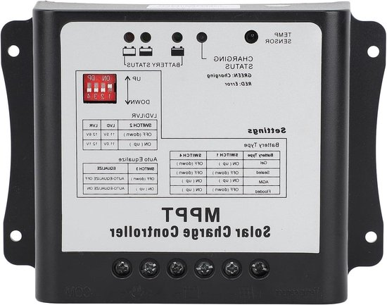 MPPT Solar Charge Controller - Zonne Laadregelaar Batterij - Energie Systeem - Maximale Efficiëntie - 75V 15A - Grijs