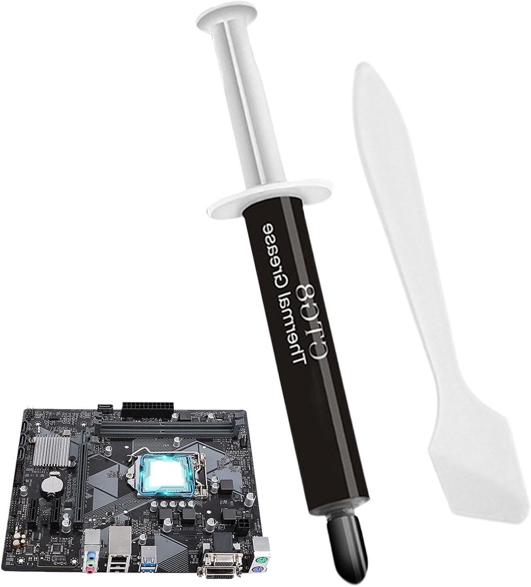 CPU Koelpasta - Thermische Pasta - Computer Koelen - Efficiënt Warmtebeheer - 4g - Lichtgrijs