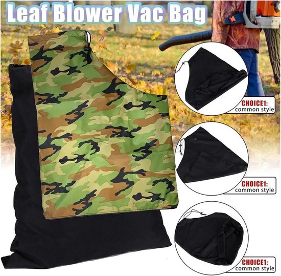 Bladblazer vacuümzak - Waterdichte - 420D - Met rits aan de onderkant en trekkoord - Voor bladstofzuigers en bladblazer - Universele - Groen - 44*60 cm van Merkloos	 — afbeelding 3