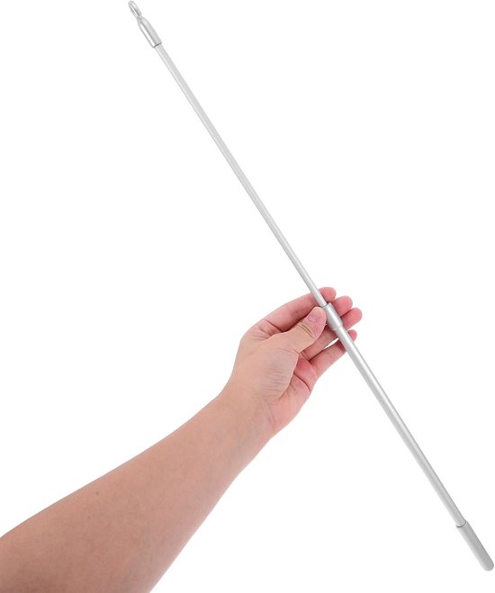 Telescopische Gordijnstang - Jaloezie Bedieningsstok - Raambekleding Verstellen - Verstelbare Lengte - 60 cm - Zilver — afbeelding 5