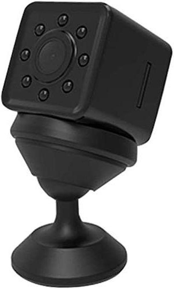 Mini DV Camera - Spionagecamera Kubus - Beveiliging Thuis - Met Nachtzicht - 140 Graden Kijkhoek - Zwart