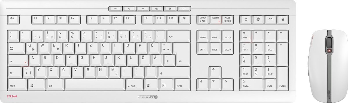 CHERRY Stream Desktop Recharge toetsenbord RF Draadloos QWERTY Engels Grijs