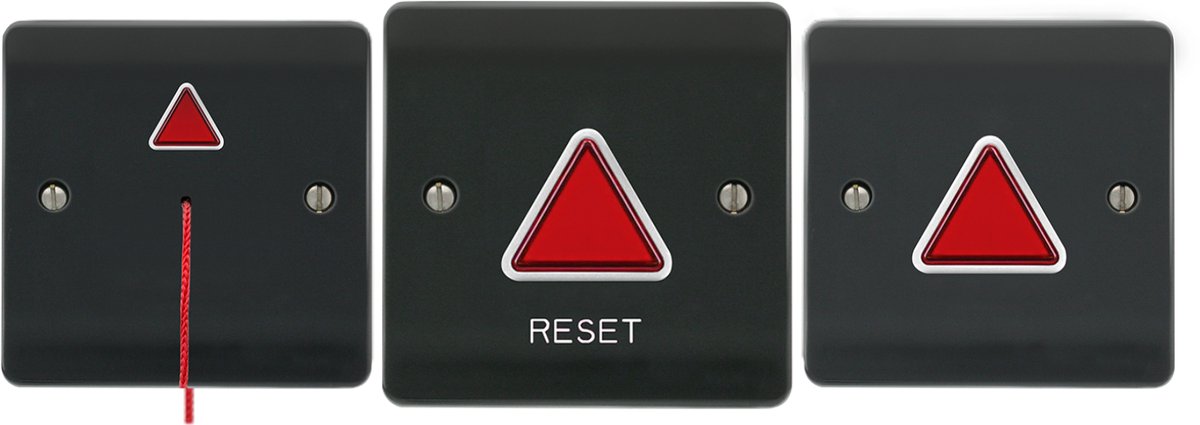 MIVA - Complete Set - Alarm voor mindervaliden toilet - Inclusief Trekkoord - Licht & Geluidsignaal - UDTAKITG - Grijs