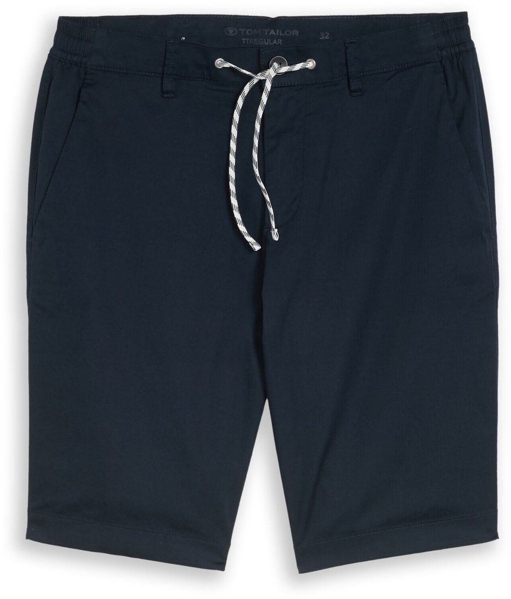 Tom Tailor - Chino-short met trekkoord - Maat 40 - sky captain blue