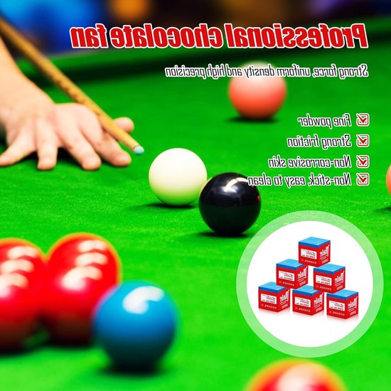 12 Stuks Snooker Krijt voor Billiard - Verminder Fouten en Verbeter Precisie, Ideaal voor Thuis, Bars en Toernooien, Antislip Pool Cue Krijt — afbeelding 3