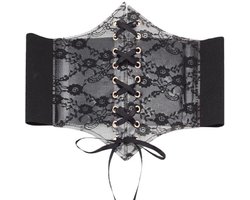 Vintage Vetersluiting Elastische Corset Taille Riem voor Dames