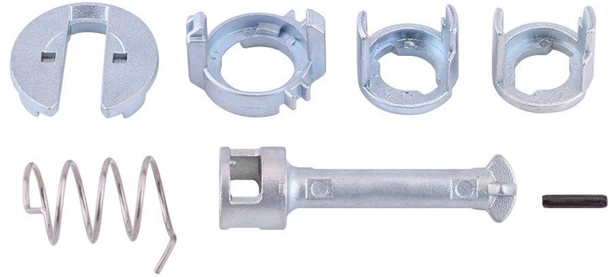 Solidchoice - Dailygoody - Reparatieset cilinderslot - Deurslot repareren - 7-delige set - Gepolijst roestvrij staal - Automatisch deurslot - Geschikt voor ...
