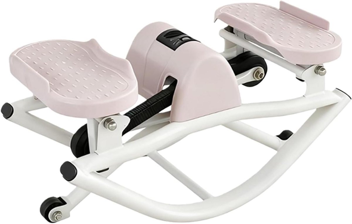 Fitness Rocker Stepper - Trainingsapparaat - Hele lichaam trainen - Stille hydraulische technologie - Compact ontwerp - Roze