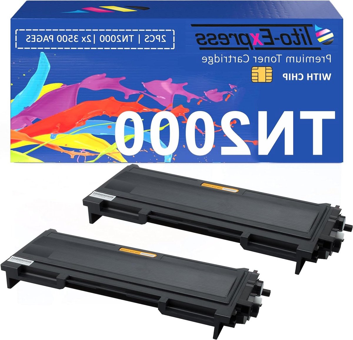 Toner Cartridge - Inkt Cassette - Documenten Printen - Hoge Paginaopbrengst - 2 Pack - Zwart