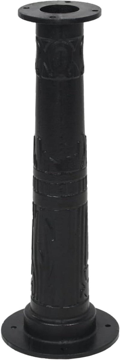 Pompstandaard Gietijzer - Voet voor pomp - Waterpompen Completeren - Verstelbare Werkhoogte - 67 cm Hoog - Zwart