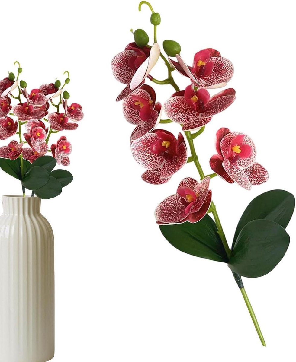 Kunstbloemen Orchidee - Nep bloemen - Decoratie Huis - Realistisch ontwerp - 375 cm - Roze