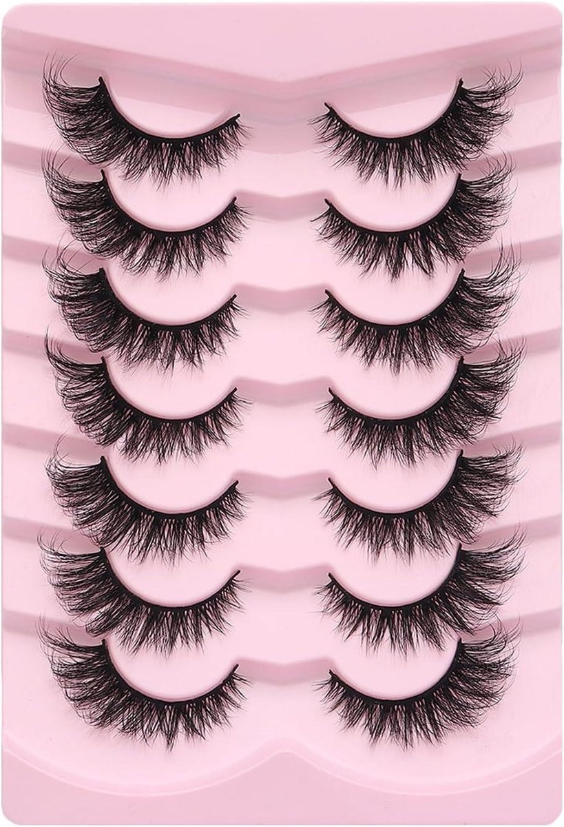 Nepwimpers - Stripwimpers - Make-up look - 3D-effect - 7 paar - Natuurlijk