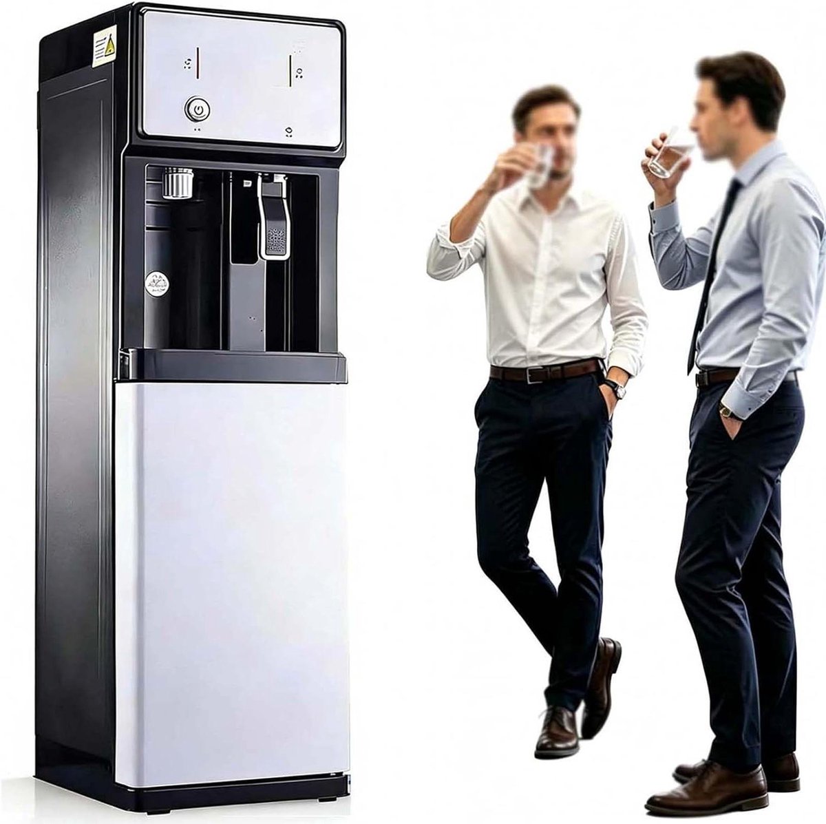 Waterdispenser - Waterkoeler fontein - Direct warm water - Geen flessen nodig - 105x31x31 cm - Zwart
