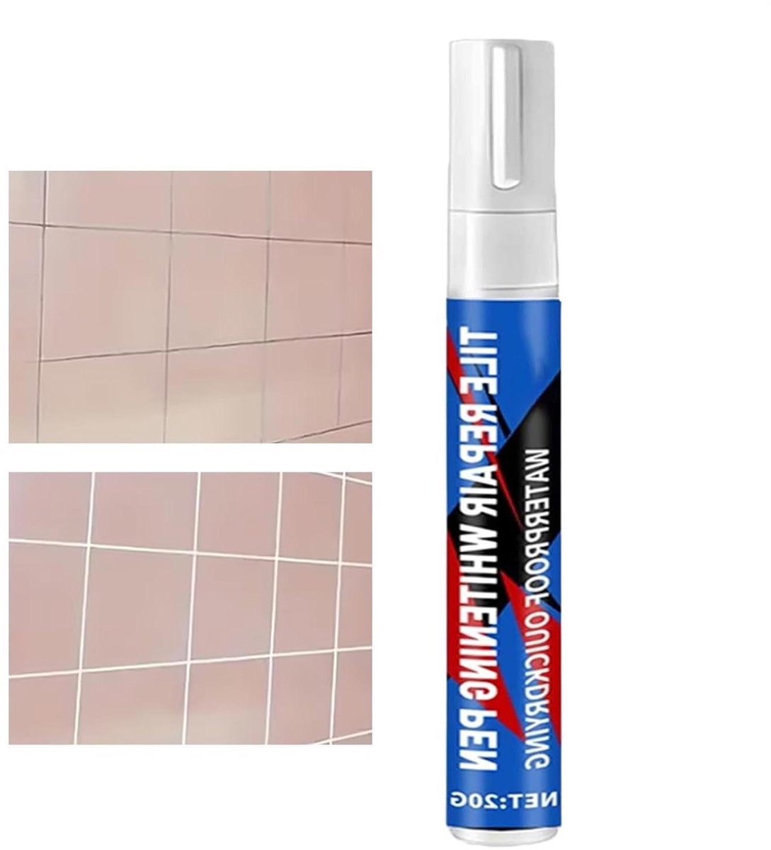 Voegenstift - Tegel Verf - Voegen Opfrissen - Waterdichte Kleurstof - 20 gram - Wit