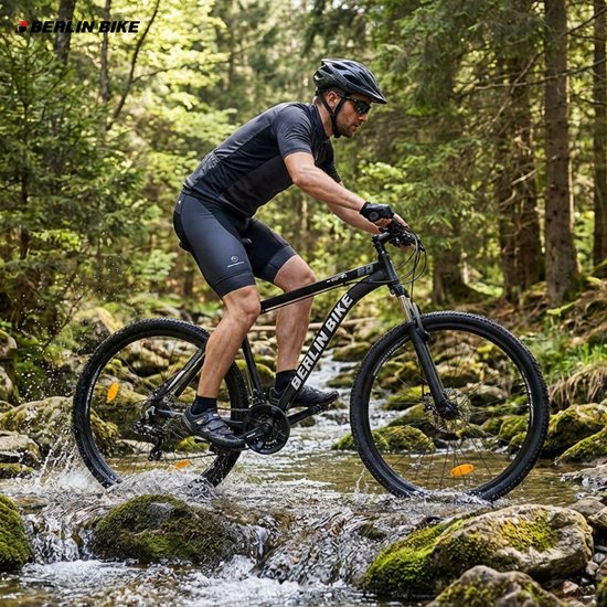 Berlin Bike MTB - Mountainbike 26 inch - 21 versnellingen Shimano - Framemaat: 33 cm - Zwart/Blauw — afbeelding 5