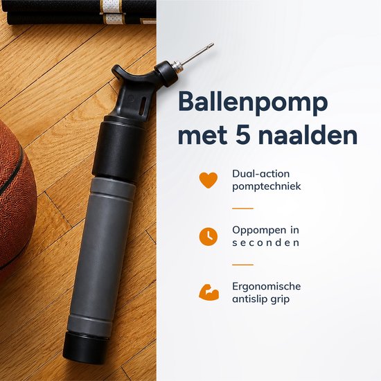 Ballen pomp met 5 naalden - Hand - Voetbal - Bal - Ballen - Lucht - Pomp - Pompen - Air Pump - Luft van Avento — afbeelding 2